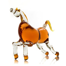 Horse Animal Shaped Glass Bottle for Brandy, Glass Animal Bottle, Buffalo Glass Bottle